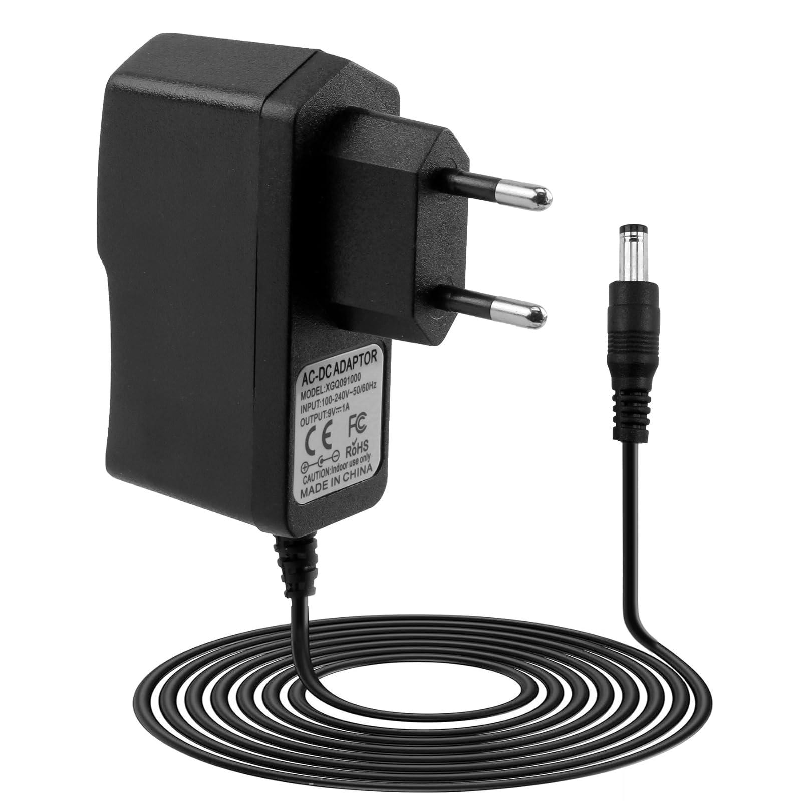 9V 1A Gitarre Pedal Netzteil Adapter für Boss PSA-120S, Effektpedal, Casio Keyboard, ZOOM AD-1, AC DC Netzteil Wandladegerät für Roland ME-80 ME-70 ME-25 ME-50B GT-001 GT-1 RC-1 RC-2 RC-20, 5.5*2.1cm