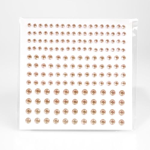 Gemas doradas para el cabello, lámina de diamantes de imitación autoadhesivos, 172 gemas, 3 tamaños, aspecto creativo espectacular, ideal para niños