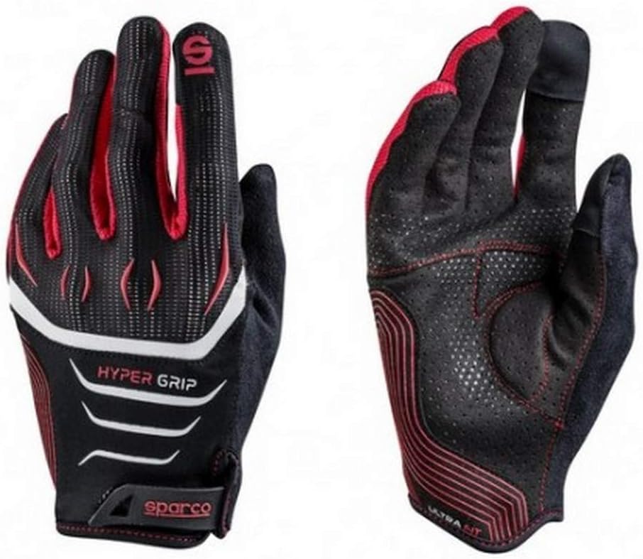 Sparco 002094 Nrrs10 Hypergrip Gloves, Black/Red, M