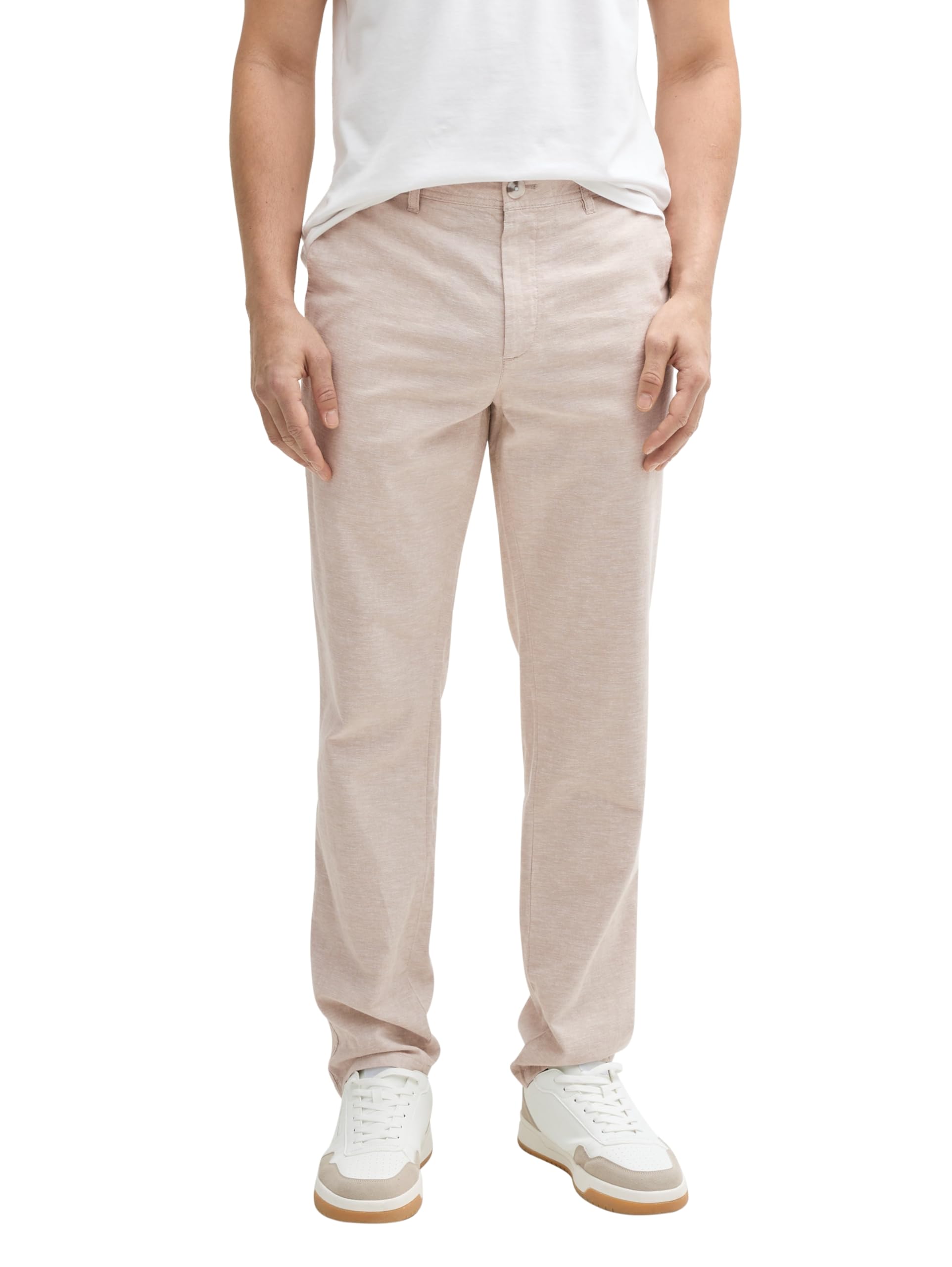 TOM TAILOR Men's Linen Blend Chino Trousers