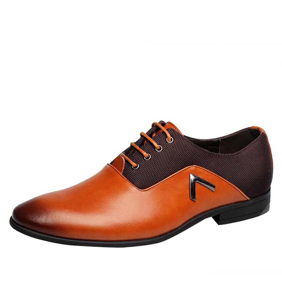 Chaussures habillées Wenjhen homme laçage classique UK7 la distinction du jaune - 8