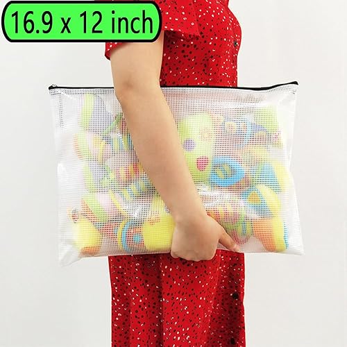 Miniatura 4 de AUSTARK 20 bolsas con cremallera, bolsas de malla de PVC con cremallera, bolsas de almacenamiento para juegos de mesa, bolsas de almacenamiento