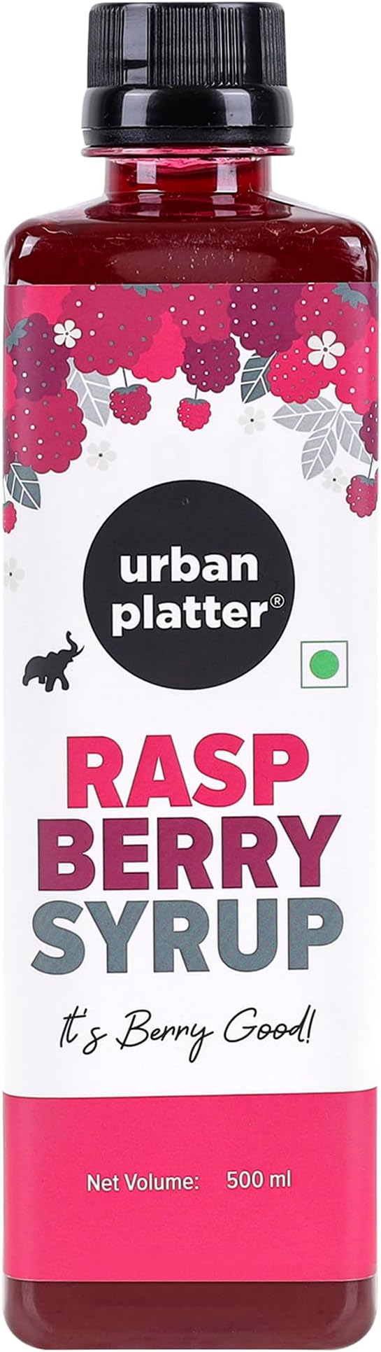 Raspberry Syrup, 500ml / 17fl.oz [Plant-Based, Thick, Real Fruits]