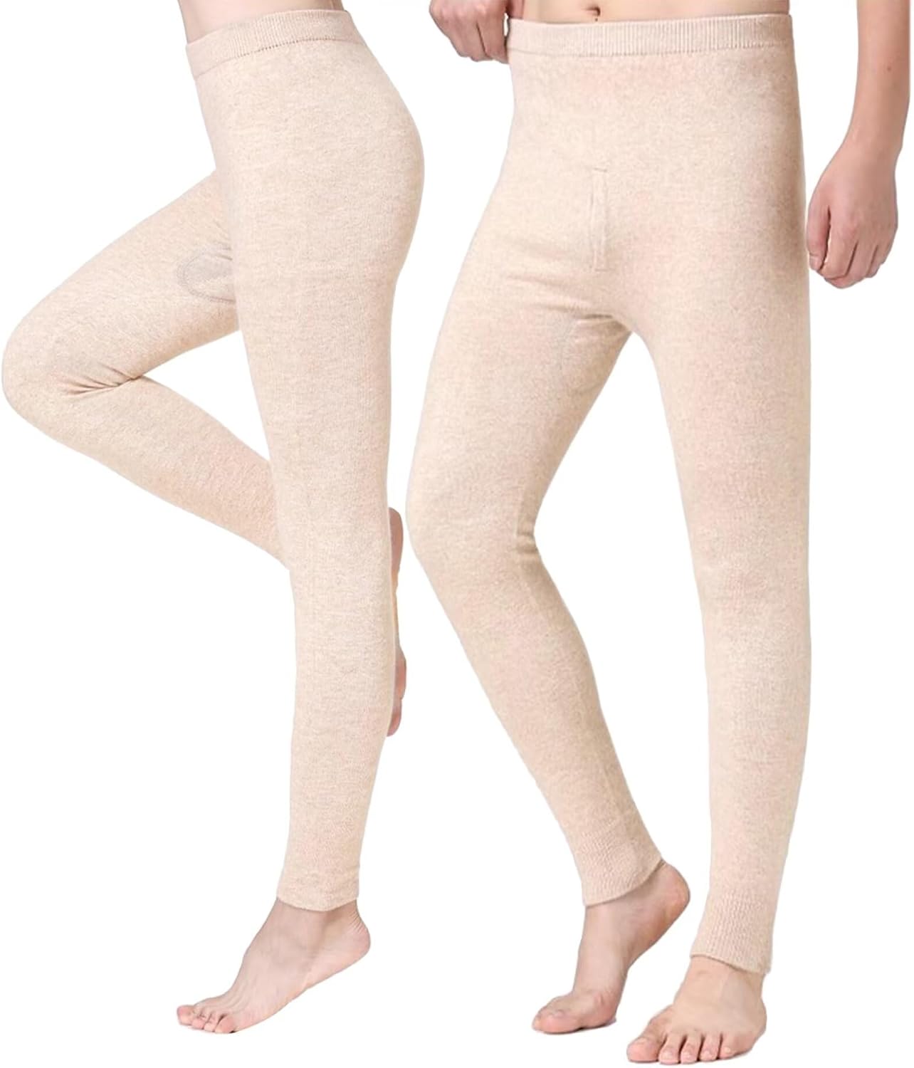 100% Cashmere Men's Women's Thermal Underwear Long Johns Bottoms Outdoor Soft Thermals Leggings Light/Mid/Heavy Weight