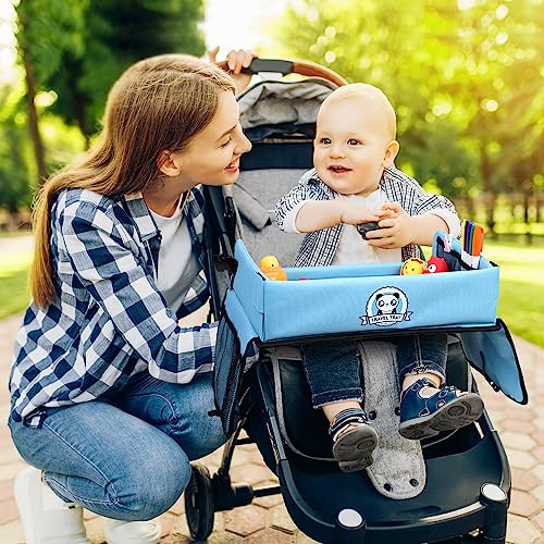 COOLJOY Kinder Knietablett,Reisetisch BeschäFtigung Autofahrt Kinder,Auto Organizer Kinder, Multifunktional Spielzeug ab 3 Jahre, Tragbar Tablett, Einstellbar Kindersitz, Autositz für Kinder