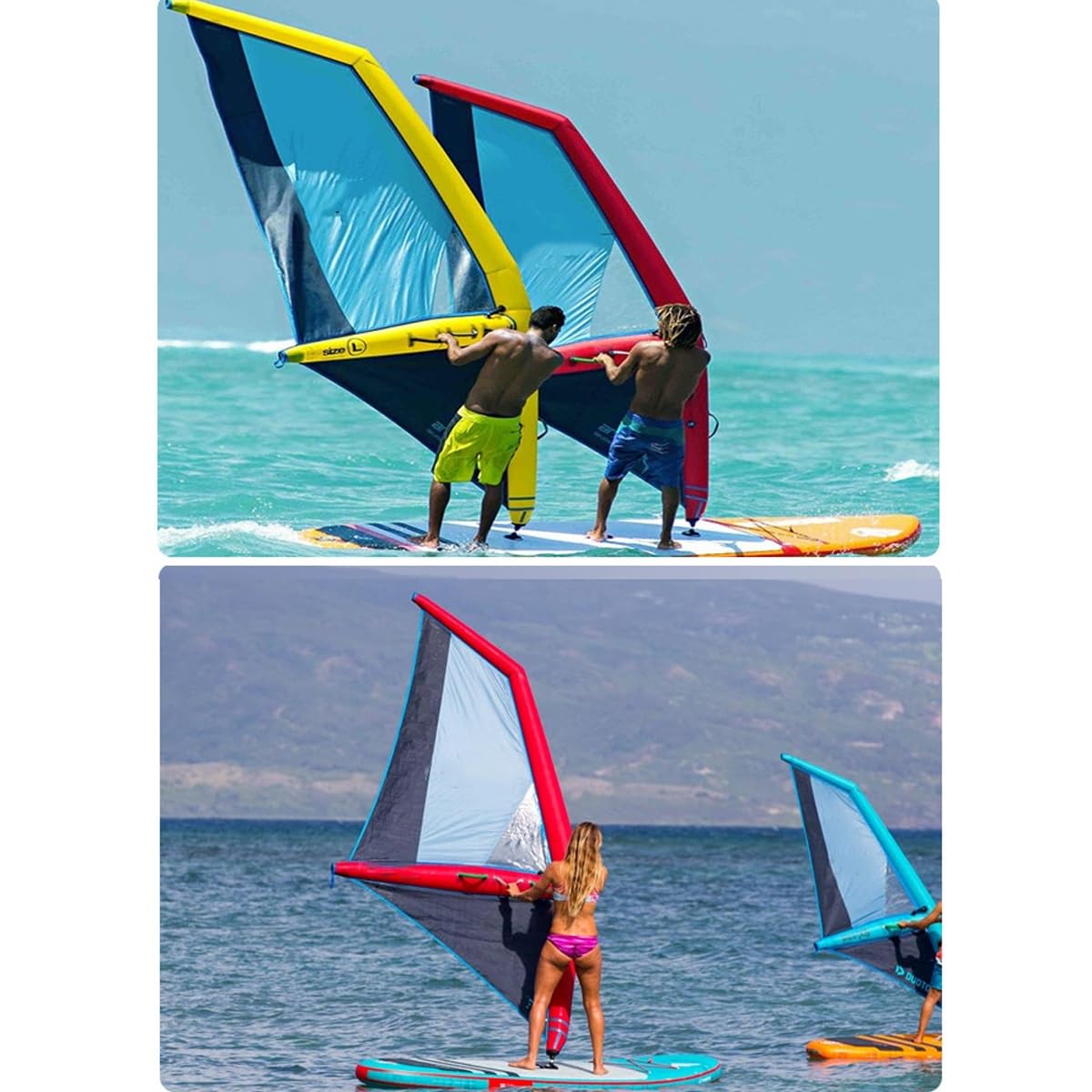 Aufblasbares Segel, Kitesurf-Drachen, Windsurf-Flügelfolie, aufblasbare Flügelfolie, for Windflügel-Foilen, Surfen, Schnee-Ski-Surfen, Wasserspiel (Size : 3.2square)