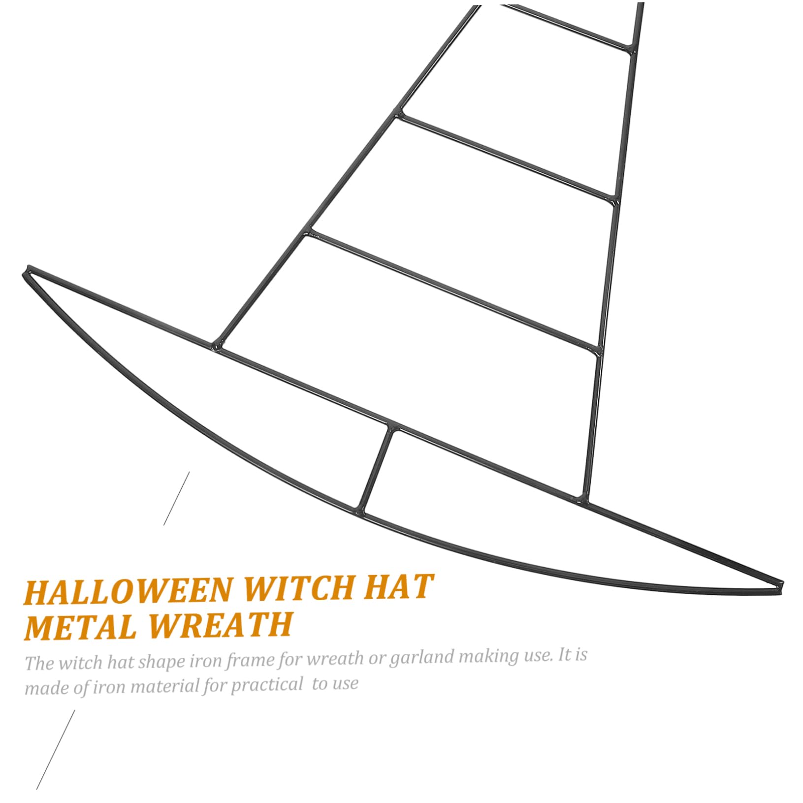 Cabilock 2pcs Witch Hat Wreath Frame for Halloween Decor Crafts Garland Form Easy to Use for Decoration Versatile Wreath Making Tool