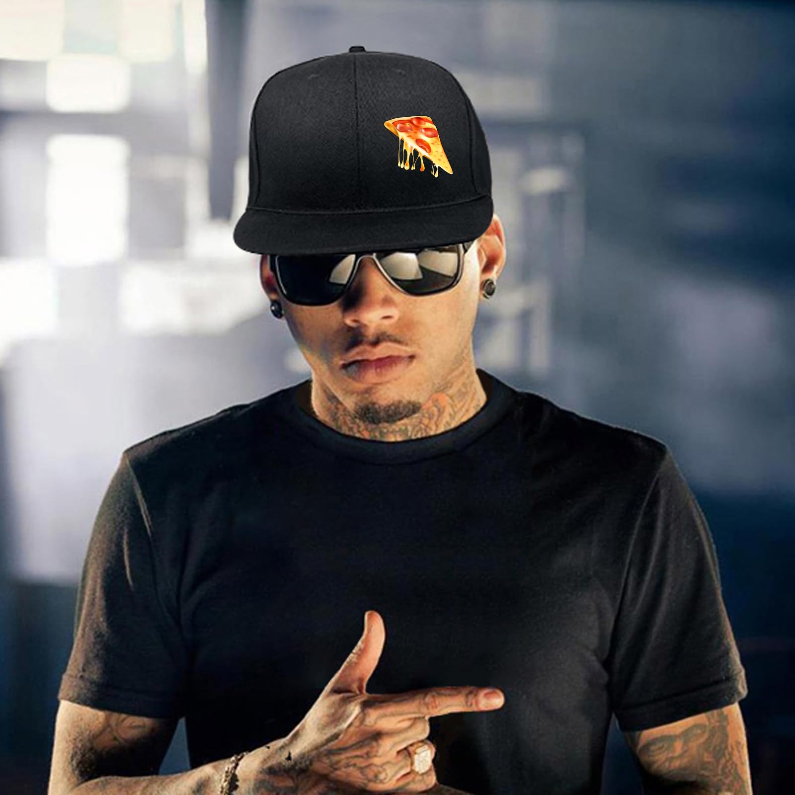 Gorro de chef plano para hombre, divertido cuchillo doble, gorra de béisbol ajustable para mujer