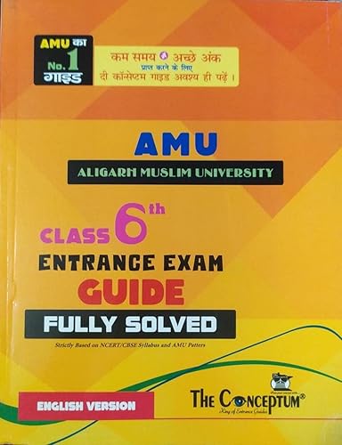 Conceptum class 6 AMU Entrance Exam Guide (Fully Solved) for 2023