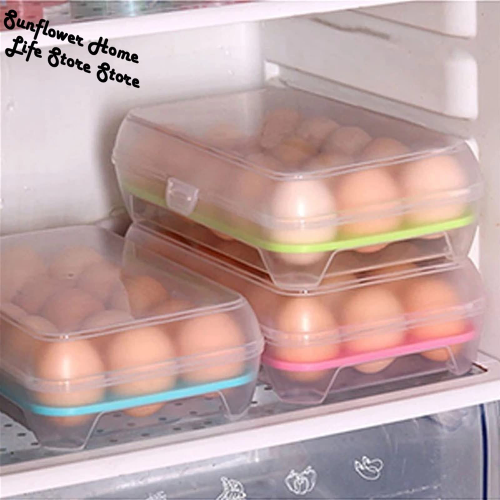 Cubo de Huevos para Nevera, contenedor de Huevos, Caja de Almacenamiento para Nevera, Organizador de Huevos, contenedor de Almacenamiento de Alimentos Frescos, Soportes para Huevos