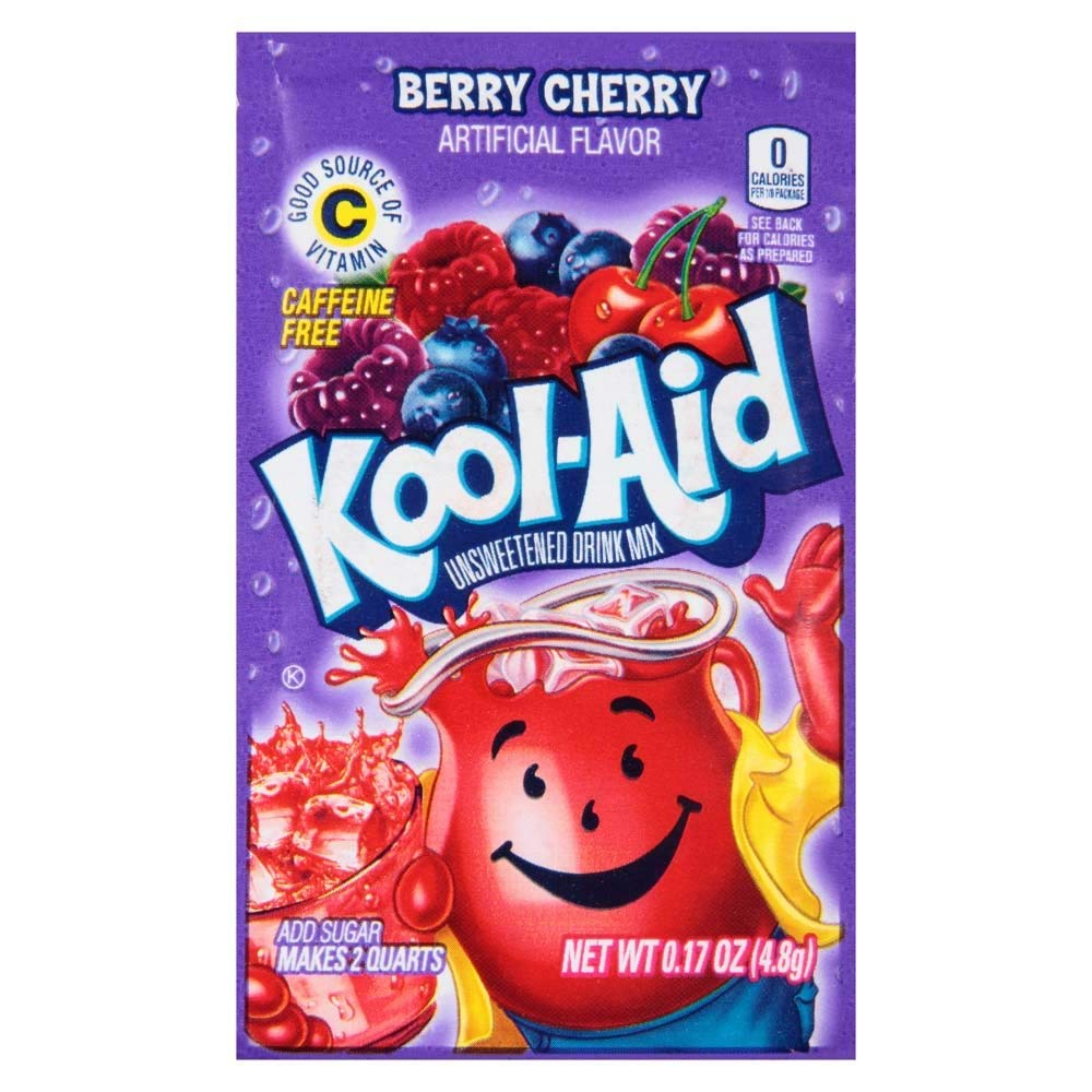 Kool-Aid Twists Blastin' Berry Cherry Unsweetened Soft Drink Mix (Pack of 16)