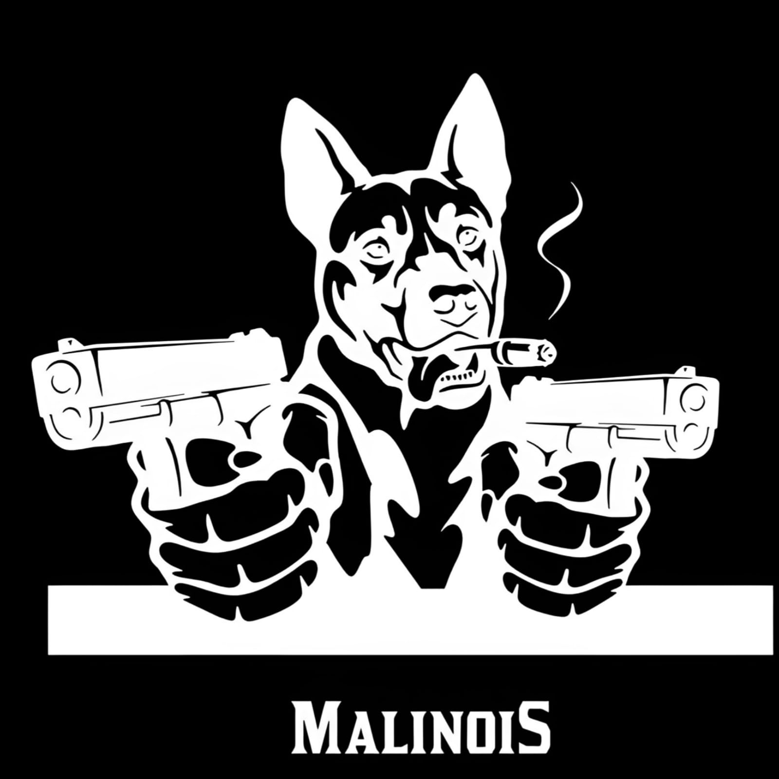 Autoaufkleber Weißer Belgische Malinois Aufkleber 18cm White Belgian Malinois Car Sticker Wasserfester Lustige Auto Aufkleber Haustier Hund Aufkleber Stoßstange Heckscheibe Dekor