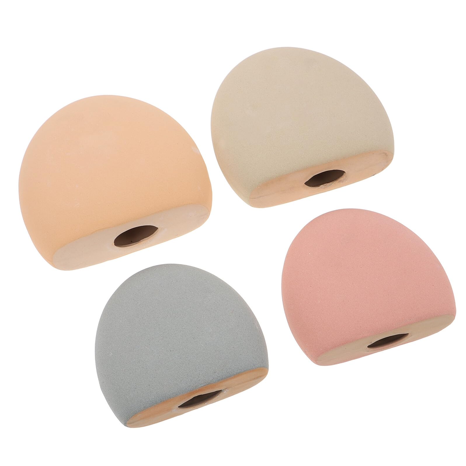 Galets décoratifs aquarium HEMOTON : 4 pierres polies multicolores pour terrarium