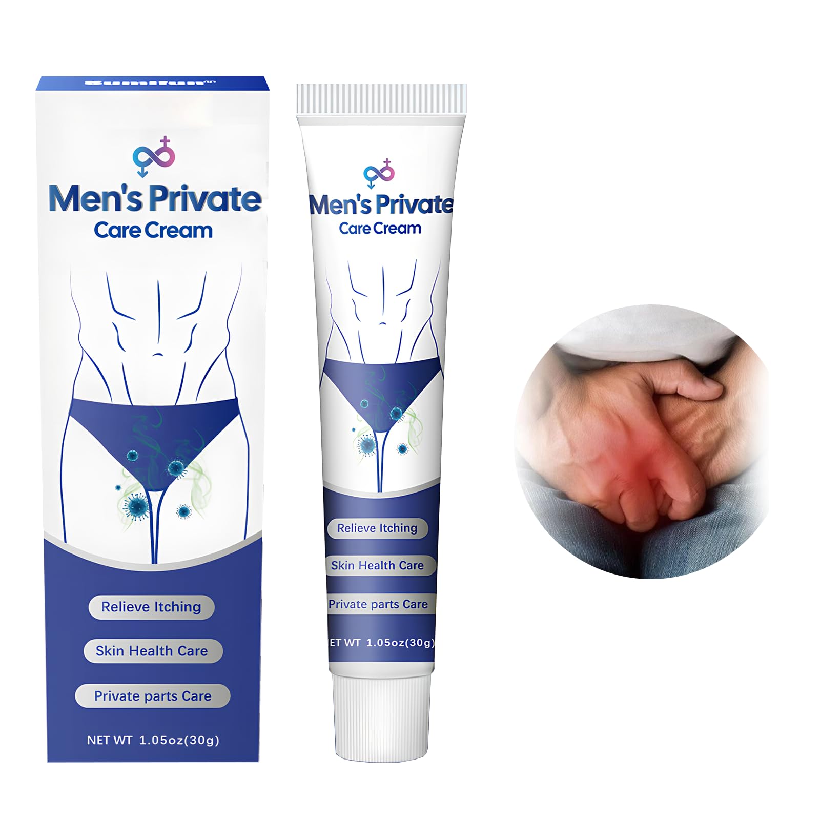 30g Antibacterial Cream for Private Parts, Antifungal Cream for Quickly Relieve Itching, Men and Women Anti Fungal Cream for Groin