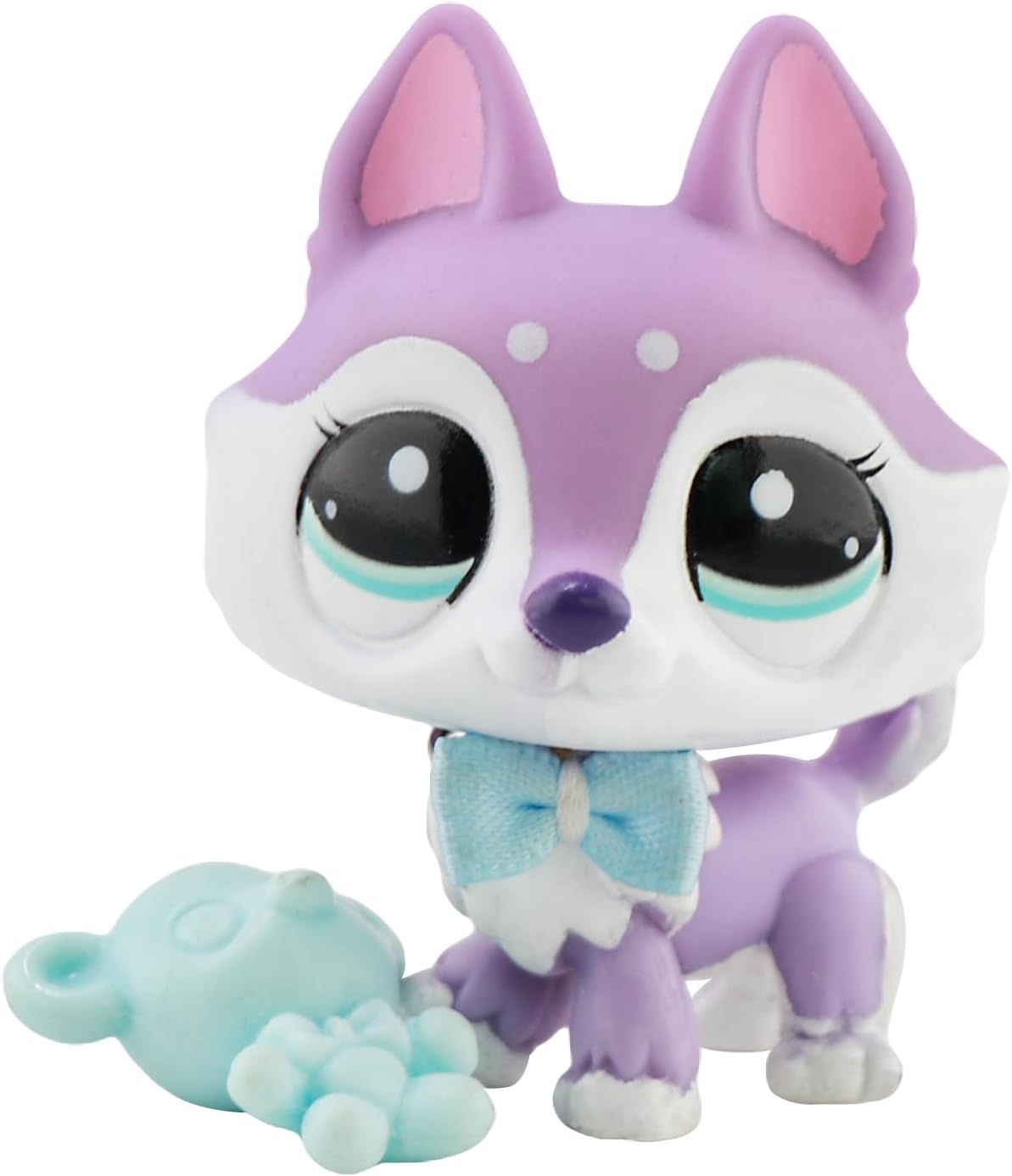 Junior Pet Shop lps Purple Husky 2110, Purple and White Body Blue Eyes with lps Accessories Kids Gift