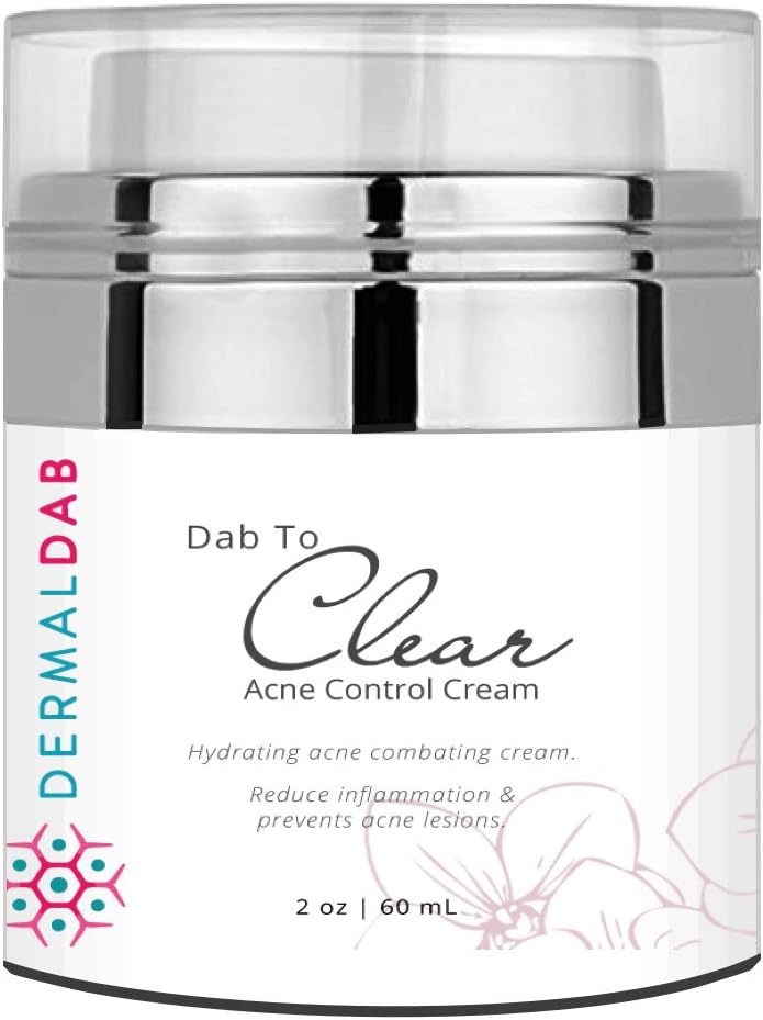 Dab to Clear wrinkle Cream For Oily Acne Prone Skin, Control Shine, Blur Pores & Combat Acne with Non Irritating Ingredients - Salicylic Acid, Vitamin A, Licorice (1oz)