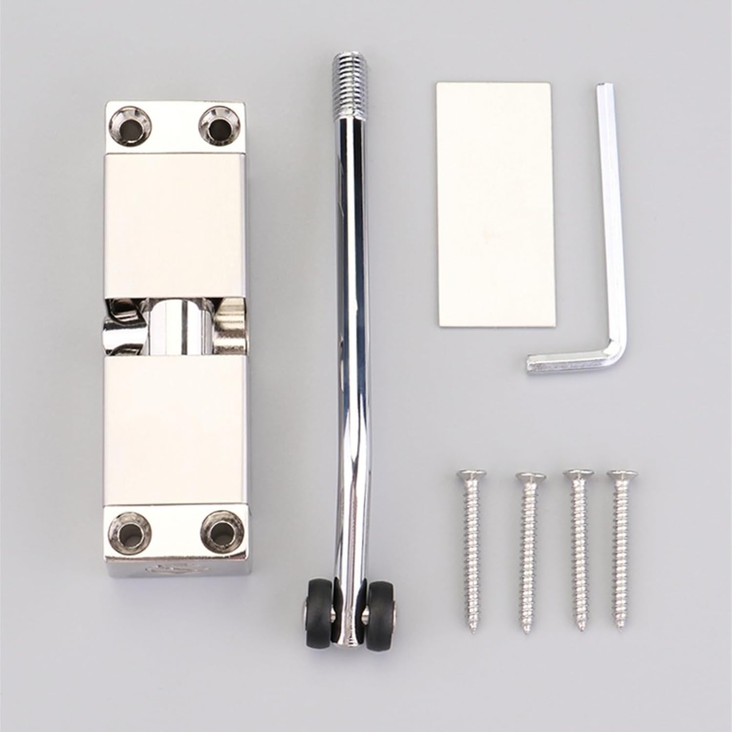 Automatic Door Closer, 2Pcs Automatic Door Closers Safety Spring Door Closers Silent and Adjustable Convert Hind Doors to Self-Closing Doors(Black)