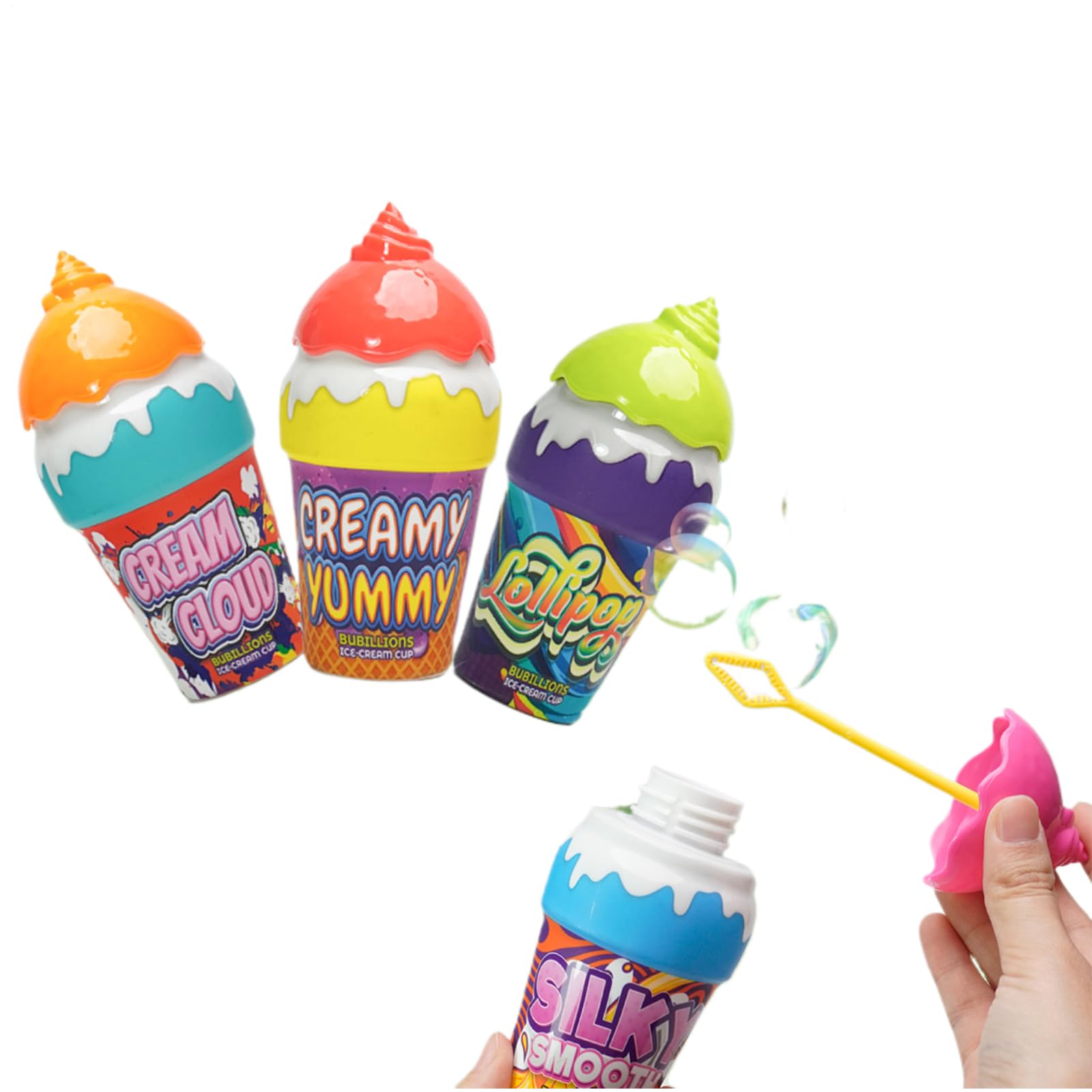 Bubbles for Kids | Blow Bubble Outdoor Games | Non-Spill Toddler Toys, Portable Interactive Outdoor Sensory Games for Birthday Party Wedding
