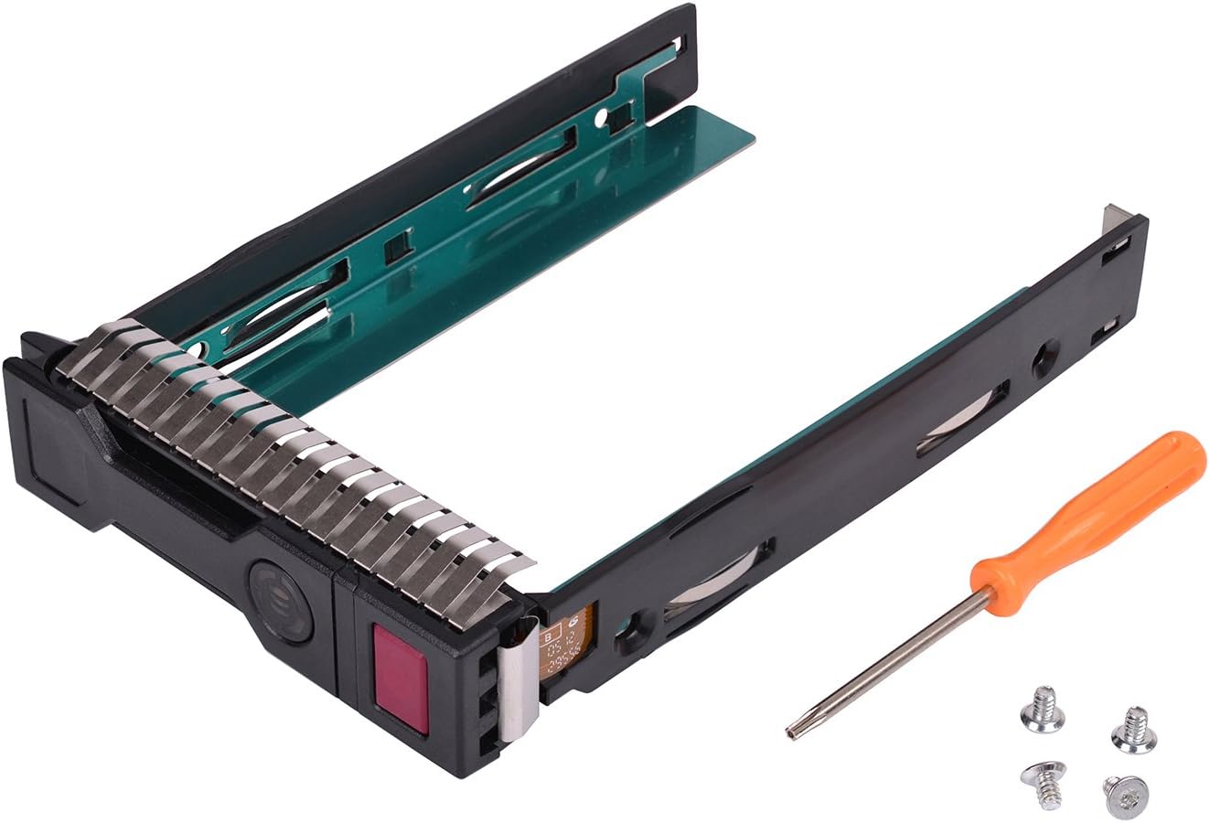 3.5" LFF SAS SATA HDD Tray Caddy Replacement for HP ProLiant MicroServer 651314-001 651320-001 Gen8 G8 Gen9 G9 Hard Drive Tray DL380P DL360P DL160 with 4 Screws and Repair Screw Driver