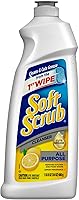Soft Scrub Lemon Scent All-Purpose Cleaner, 24 oz - Removes Soap Scum, Grease & Stains, Safe on Granite, Stainless Steel