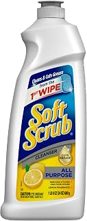 Soft Scrub Lemon Scent All-Purpose Cleaner, 24 oz - Removes Soap Scum, Grease & Stains, Safe on Granite, Stainless Steel