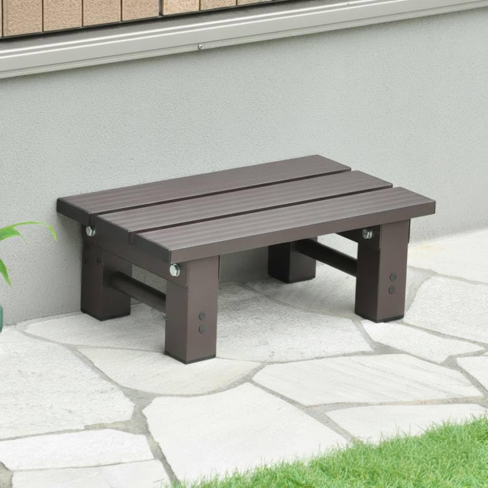 Amazon｜踏み台 アルミ 屋外用 高さ16.5cm 軽量 サビにくい 丈夫 幅