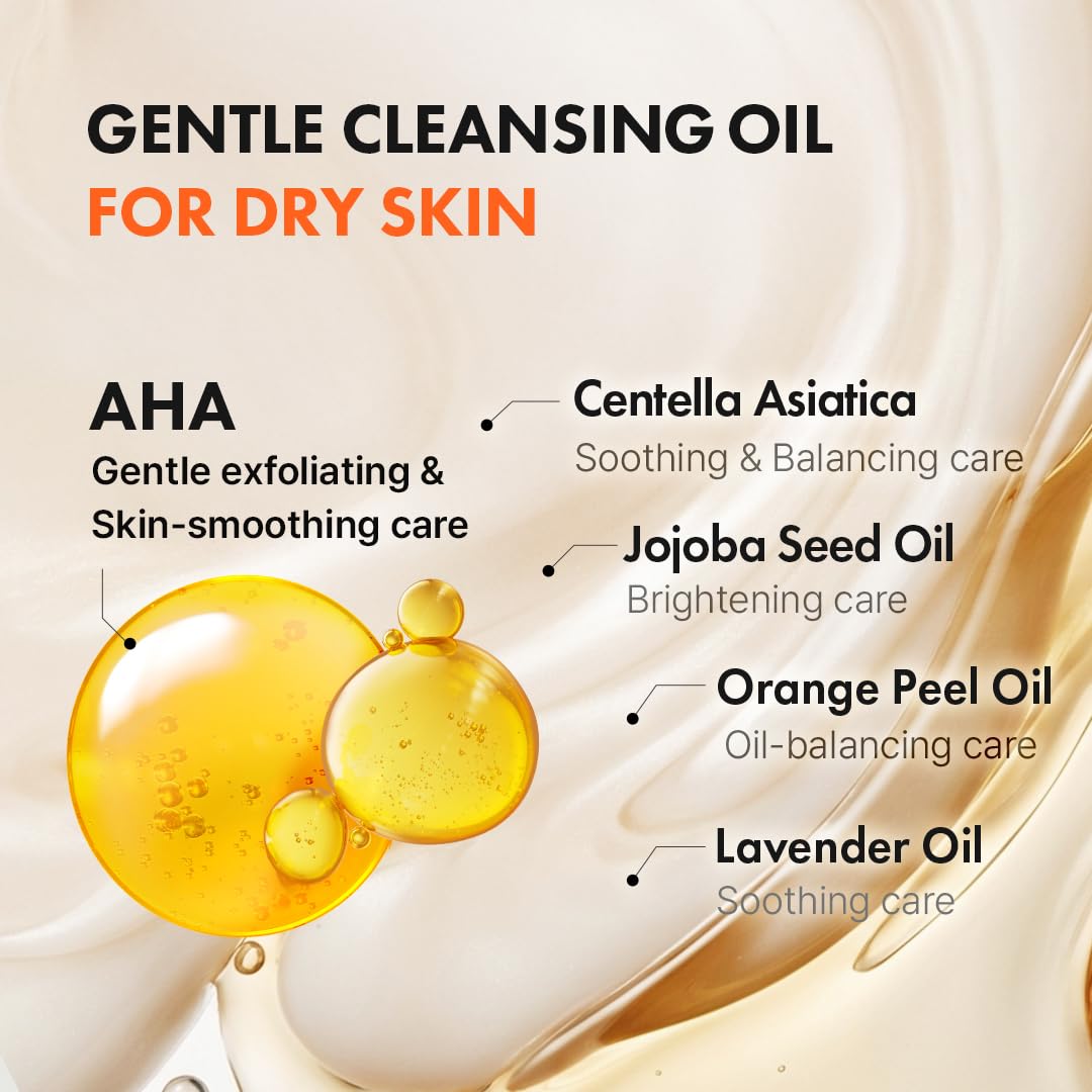 Hanskin AHA Pore Cleansing Oil for Dry Skin, Exfoliating, Waterproof Makeup Sebum Remover Facial Oil Cleanser for Face, Moisturizing for Soft Skin, Korean Skincare [AHA/10.14 oz.] - Image 9