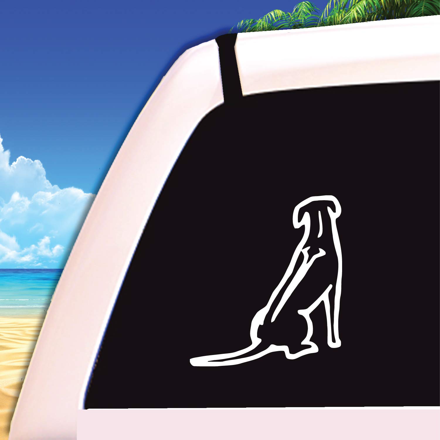 Rhodesian Ridgeback Dog White Sticker Decal