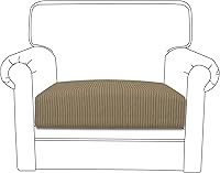 Vista 90 de Easy-Going - Funda elástica para sofá seccional de 1 pieza, chaise longue, forma L, funda de asiento separada para sofá seccional, funda de chaise