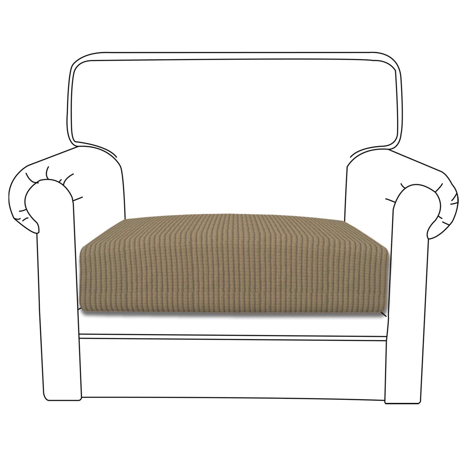 Easy-Going Stretch 1 Piece Chair Couch Cushion Cover for Sofa