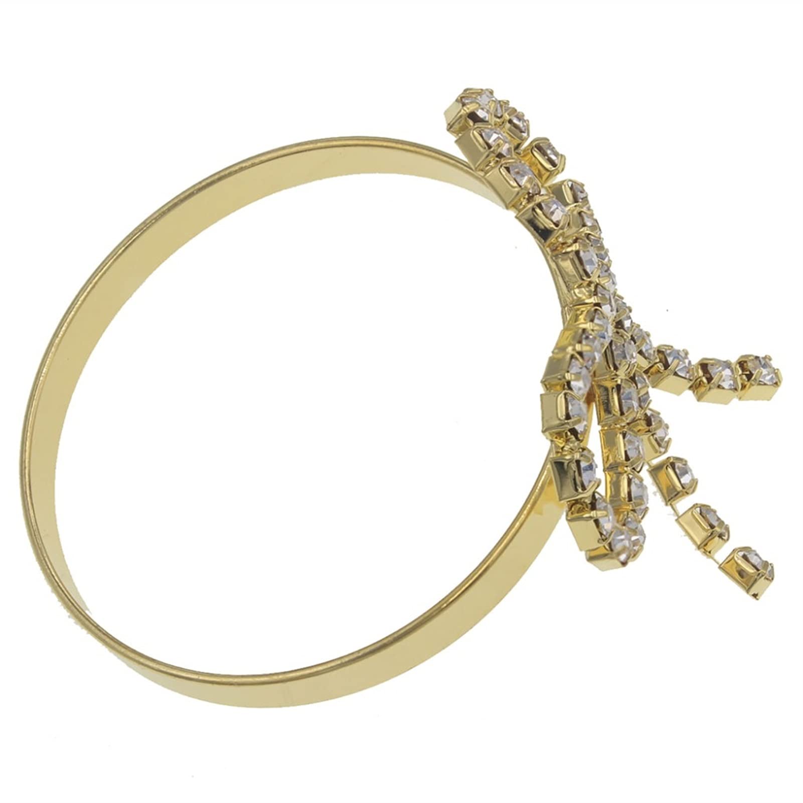 Serviettenringe mit Strasssteinen, 12 Stück, aus Metall, Gold, Silber und Kristall, ideal für Hochzeiten, Tischdekoration und Hotelbedarf.,Gold