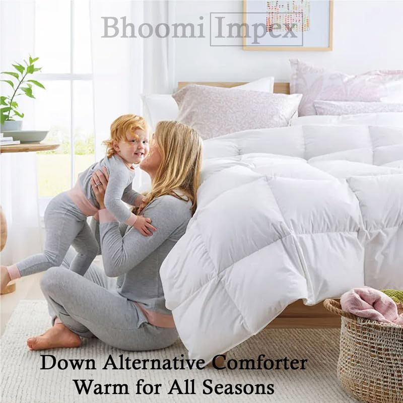 Image of Summer Dohar Blanket for King Bed | 100 GSM Lightweight AC Blanket | Ultra Soft Microfiber Summer Quilt /Thin Comforter | Breathable & Cozy Bedding | White