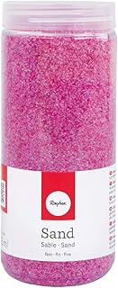 Rayher 39339264 Arena de Grano Fino de 0,1-0,5 mm, para Decorar Vasos, Cuencos, jarrones, etc, Rosa, 475ml