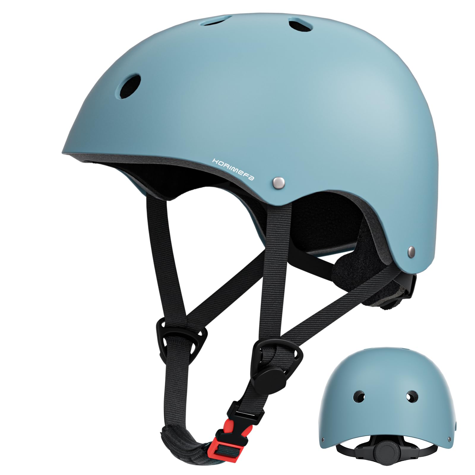KORIMEFA Toddler Kids Helmet for Bike Scooter Skateboard Roller BMX Bicycle 2-13 Years Boy Girl, Impact-Resistant/Lightweight/Breathable/Adjustable, 46-58cm