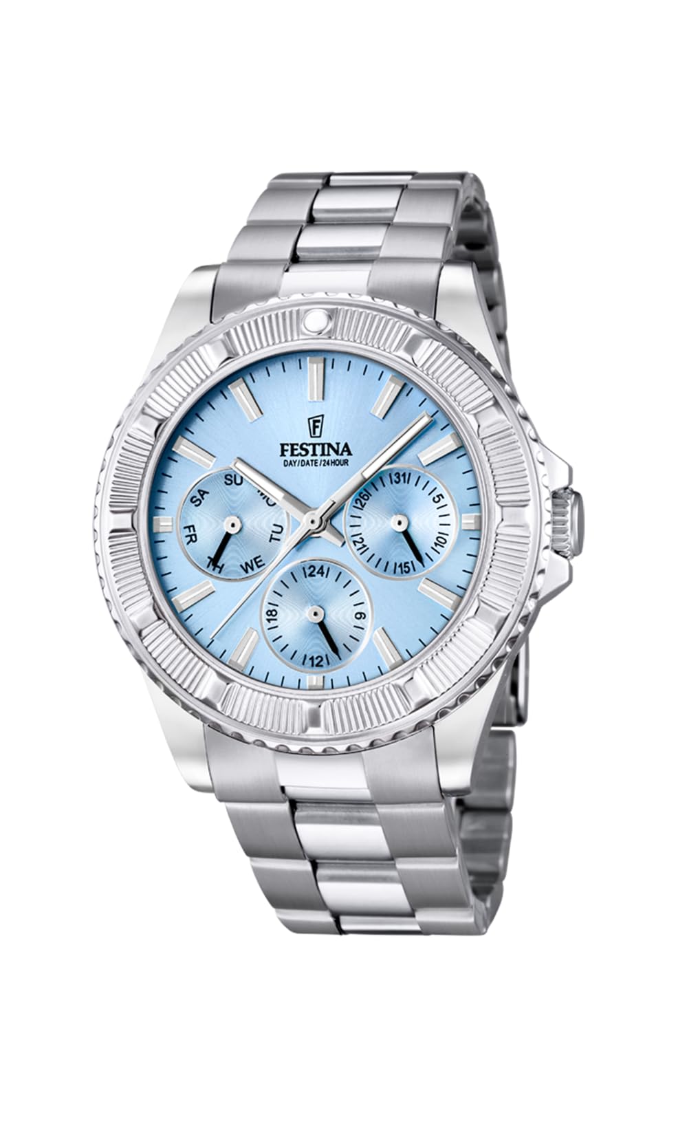 Festina Orologio Donna Analogico Acciaio Inossidabile 316L Argento - Quarzo Multifunzione - Vetro minerale resistente - Impermeabile 5 ATM - Calendario - Special Prices F16690
