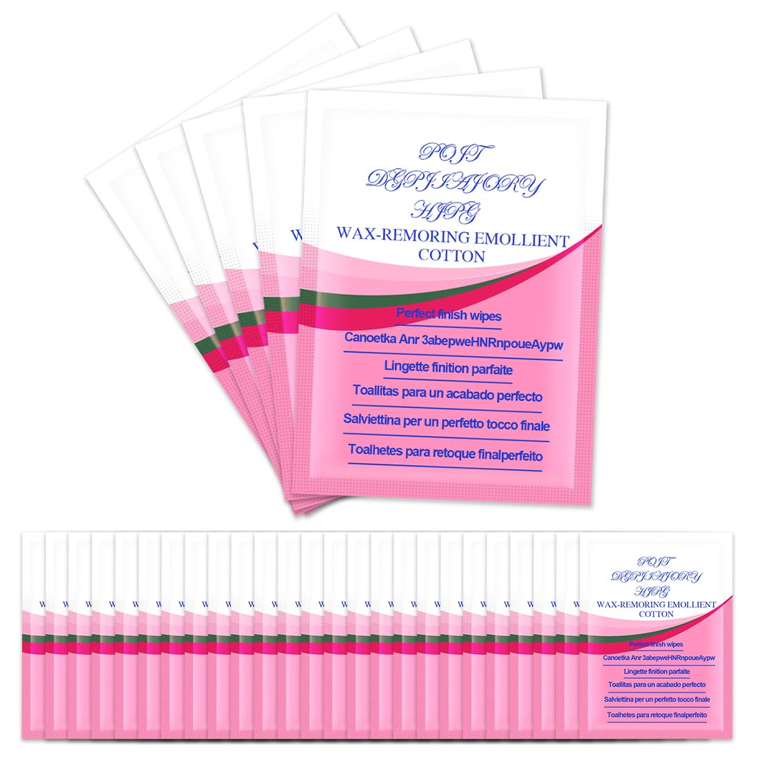 Salviette Dopo Ceretta per Rimozione Della Cera dal Viso,Salviette all'olio Post-Cera,Confezione da 30 Salviette per Tutti i Tipi di Pelle all'Olio Lenitivo