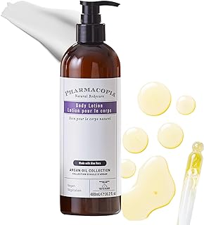 Pharmacopia Hotel Argan Oil Body Lotion - Vegan Moisturizer for Dry Skin, Lotion with Melon and Green Tea Essence - Natural, Organic and Cruelty-Free Skin Care, 16.2 oz