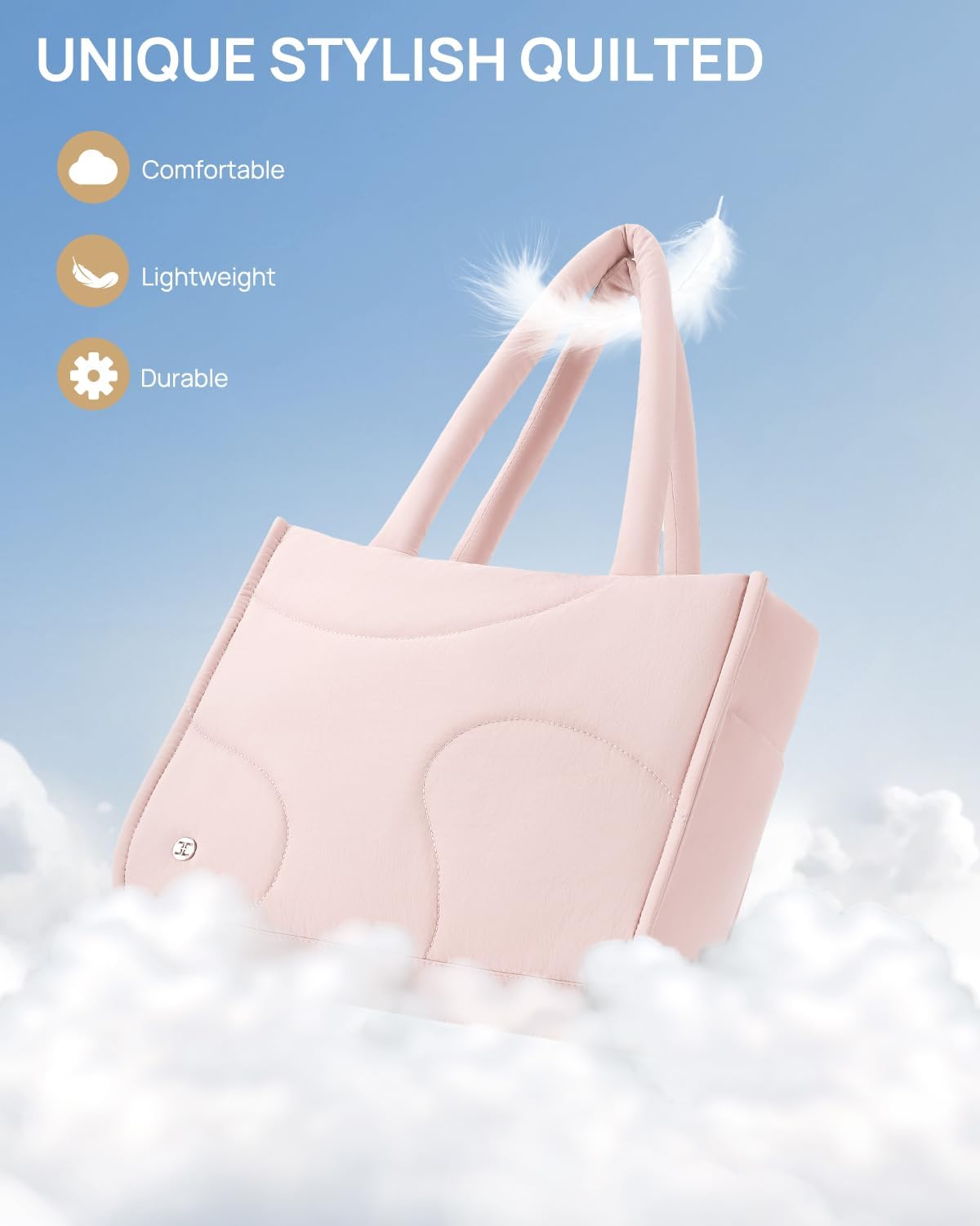 Telena Tote Bag for Women Puffer Bags Quilted Carryall Shoulder Handbag Lightweight for Travel Work Gym - Image 5