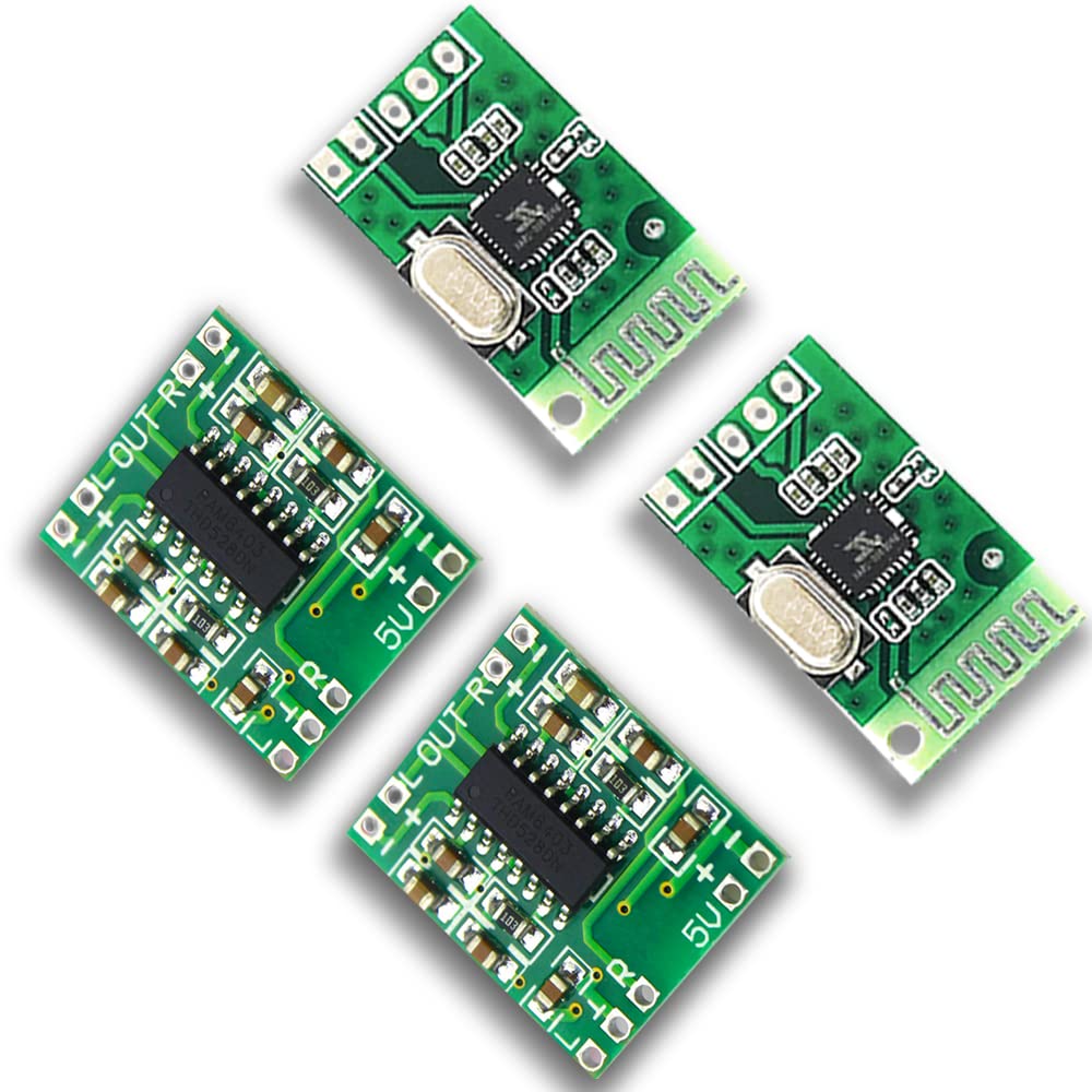 ICSTORE Professional Bluetooth Sound Card, Audio Board - Bluetooth Module with PAM8403/ PAM 8403-2 Channel HiFi Stereo Amplifier Module for Computer, Laptop and Other Audio Devices- Pack of 2+2 (B09Y5BV9QS) Amazon Price History, Amazon Price Tracker