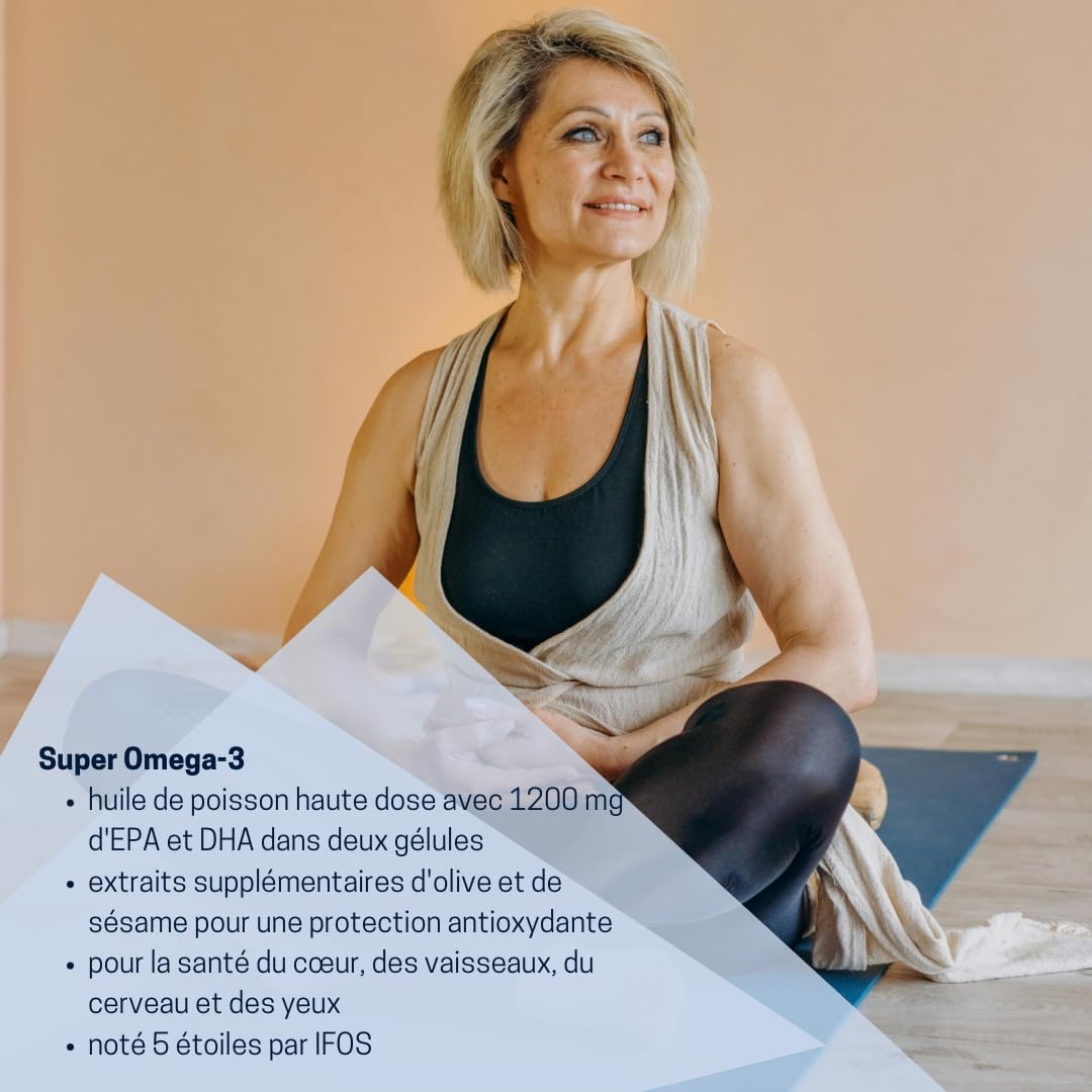 Life Extension - Super Omega-3 Plus EPA/DHA 120 Gélules - Lignanes de Sésame, Extrait d'Olive - Oméga-3 Haute Dose pour la Santé Cardiaque et Cérébrale