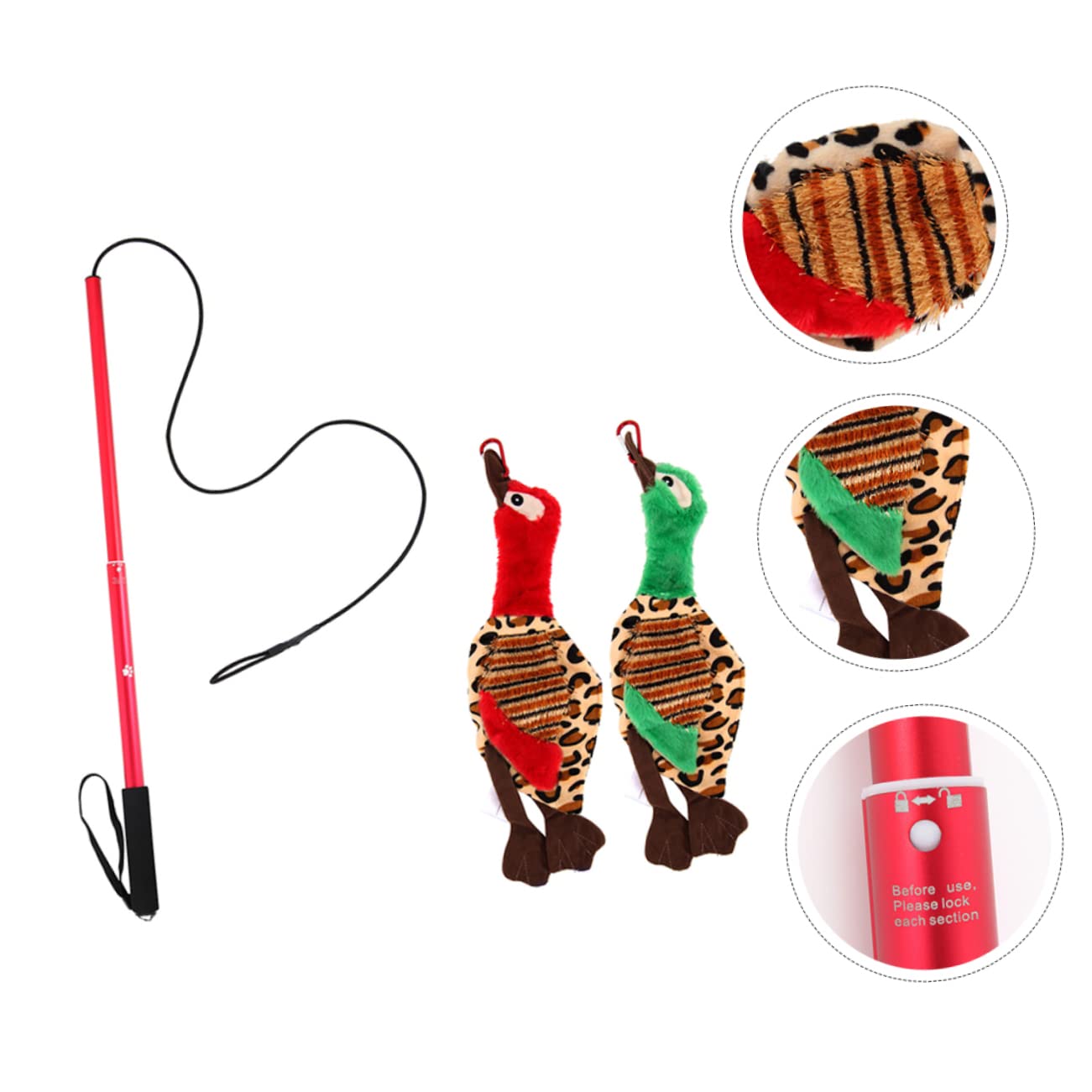 1set Stick Teaser Per Cani e Gatti Gioco Interattivo Per Addestramento Domestico Stimola La Curiosità e Gioco Per Famiglie Con Animali Domestici