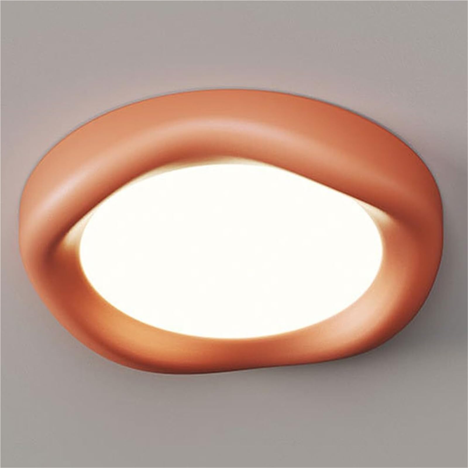 KHUKHU Flush Mount Ceiling Light Fixture, Round Panel Light, 3000K-6500K Light Color Changeable Modern LED Ceiling Light Surface Mount LED Light Fixture for Bedroom Kitchen(C)