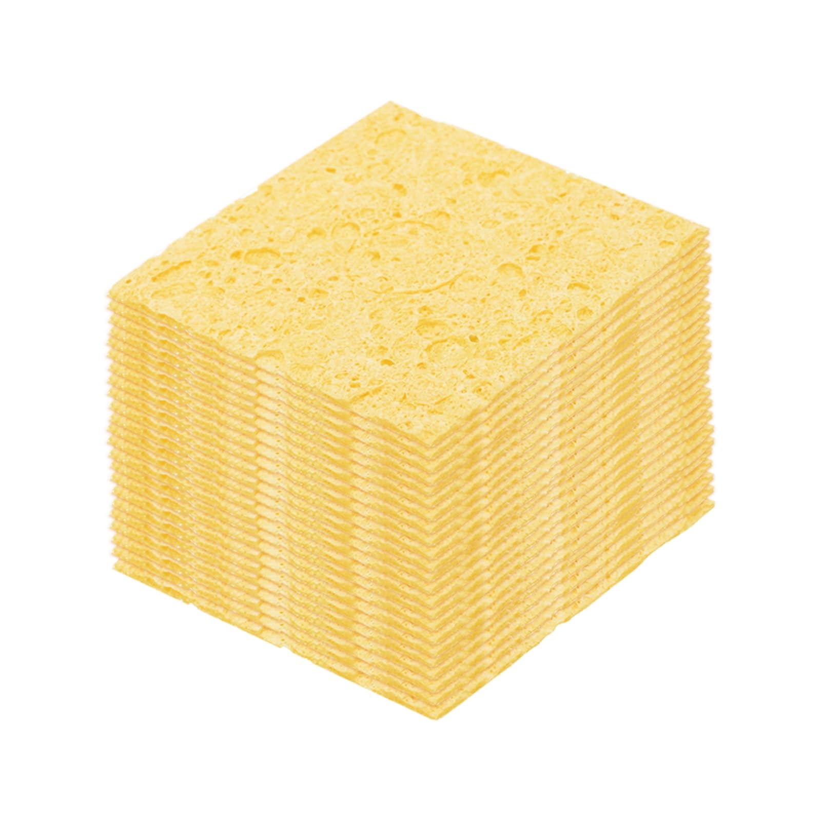 MECCANIXITY 15PCS Soldering Sponge 60 x 60mm Square with Holes Deep Cleaning Pad Welding Tip Iron Replacement for Cleaning Soldering Iron 1mm Natural Thickness 6mm Water Absorption Thickness