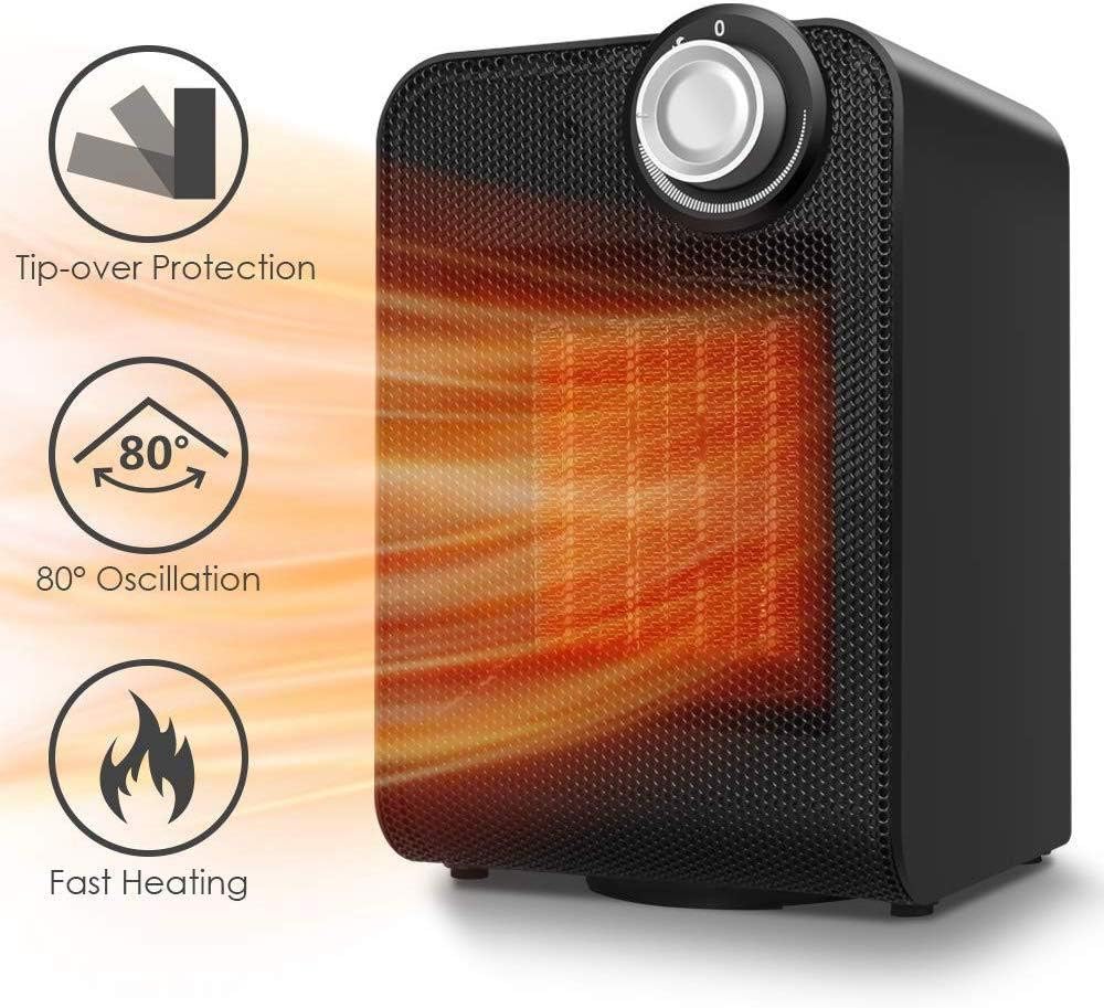 riscaldatore in ceramica con riscaldamento regolabile