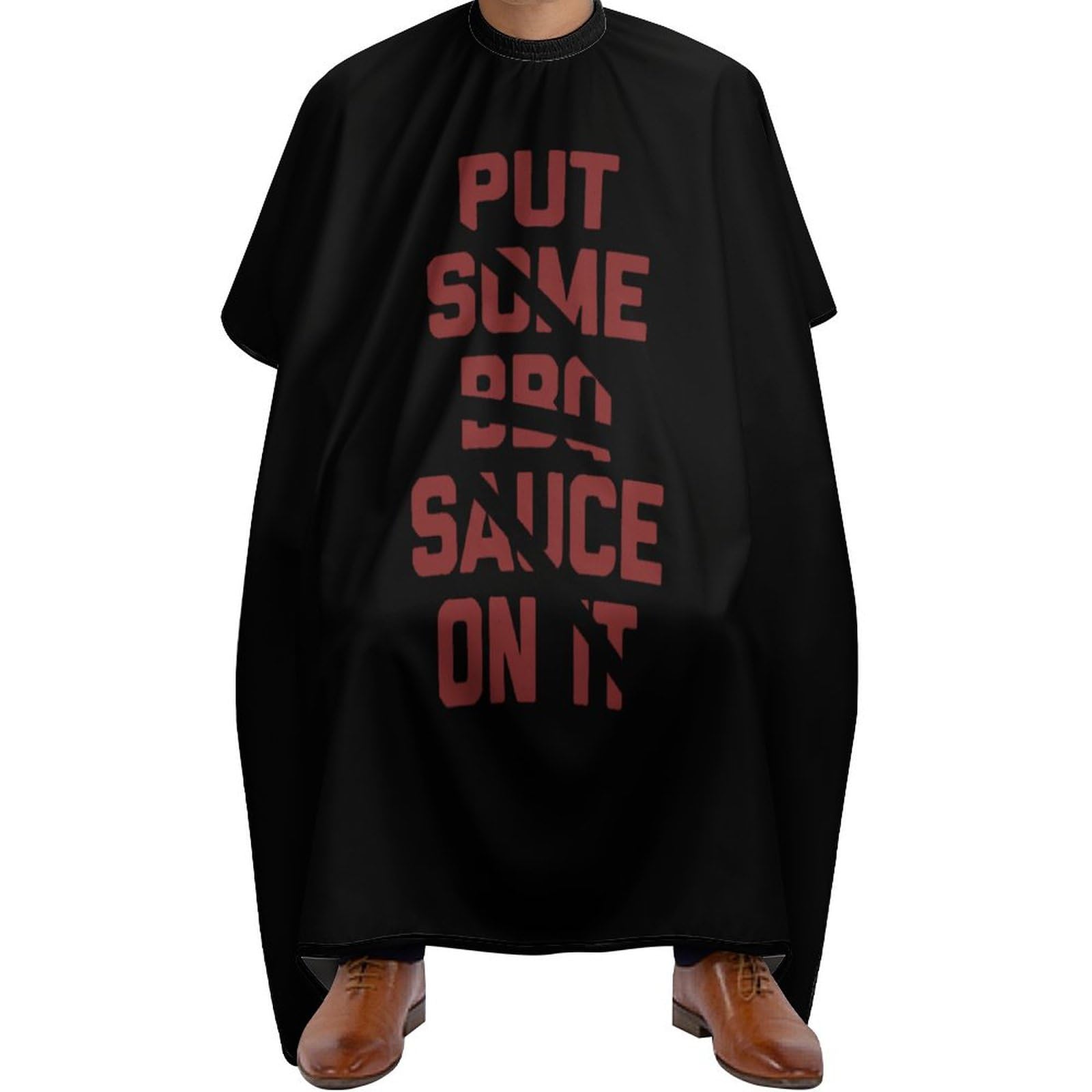 Put Some BBQ Sauce On It Hair Cutting Cape for Men Women Waterproof Barber Cape Adjustable Salon Haircut Capes