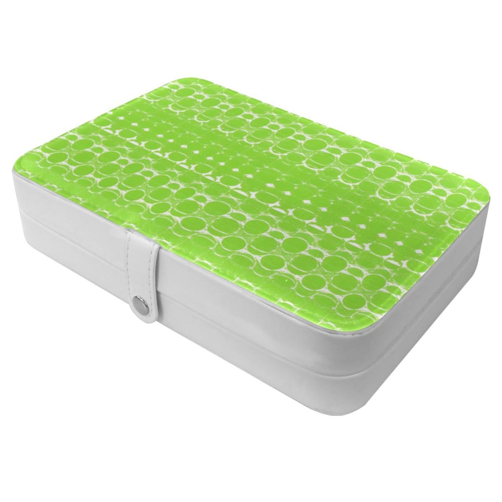 Boîte à bijoux en velours vert de haute qualité avec boucle en métal sécurisée