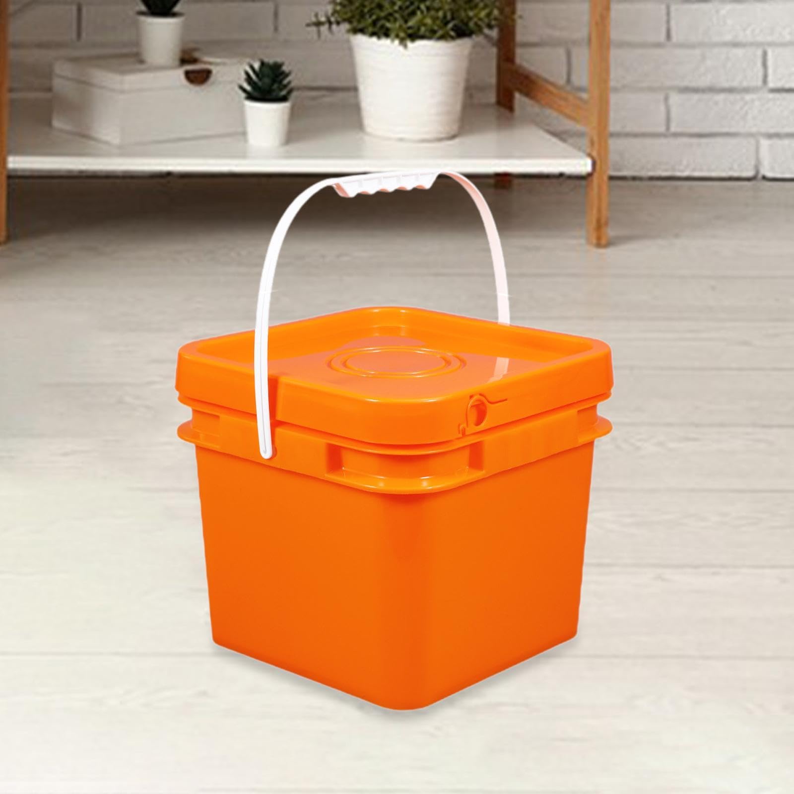 Cubo Cuadrado Resistente para Lavado de Coches, Mejoras del Hogar, Limpieza del Hogar, 13 L, 25,5 X 25,5 X 31,1 Cm, 8l 23.7x23.7x20.95cm