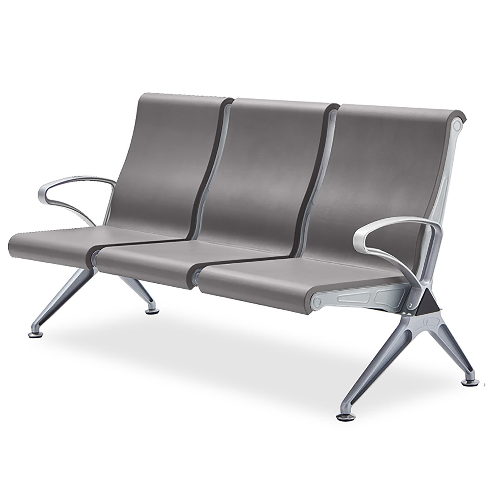 SaryEdge High Back 3-Person Reception Bench with Armrests - Comfortable Waiting Seat for Airport, Bank, Salon & Barber Shop Seating Solution,