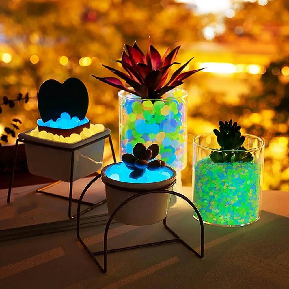 Guijarros que brillan en la oscuridad, Pequeñas piedras de jardín que brillan en la oscuridad(H)