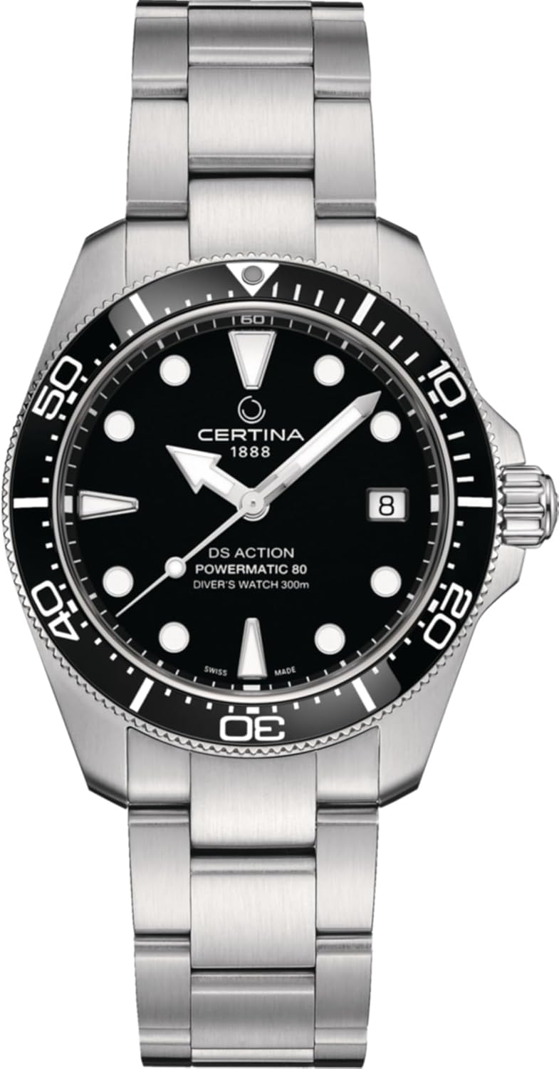 Certina, Mens, DS Action Diver 38mm Powermatic 80, Stainless